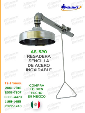 Regadera sencilla a pared de acero inoxidable (AS-520)