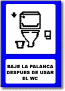 Baje la palanca despu&eacute;s de usar el wc