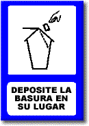 Deposite la basura en su lugar