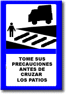 Tome sus precauciones antes de cruzar los patios