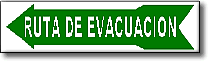 Ruta de evacuaci&oacute;n a la izquierda