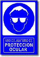Uso obligatorio de protecci&oacute;n ocular