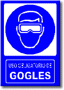 Uso obligatorio de goggles