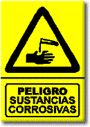 Peligro: Sustancias corrosivas
