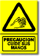 Precauci&oacute;n: cuide sus manos